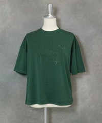 ドットイラスト半袖プルオーバー（グリーン）