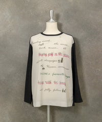 シフォン切替ニットソー（ライトグレー）