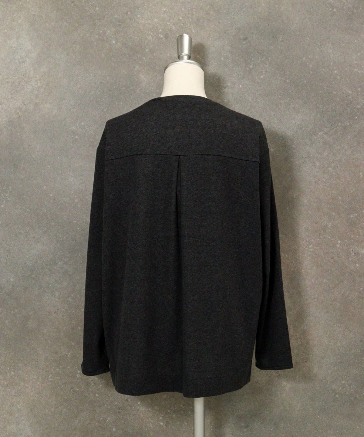 シフォン切替ニットソー後（ライトグレー）