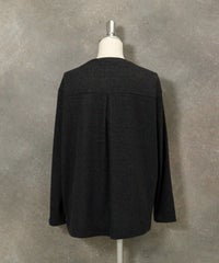 シフォン切替ニットソー後（ライトグレー）