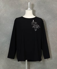 コード刺繍UV冷感プルオーバー（ブラック）