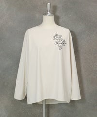 コード刺繍UV冷感プルオーバー（ベージュ）