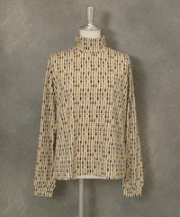 カラフルピコハイネックプルオーバー（ベージュ）