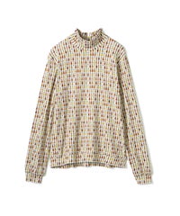 カラフルピコハイネックプルオーバー（ベージュ）