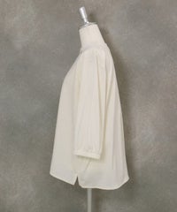 ピコ刺繍七分袖プルオーバー(ベージュ)横