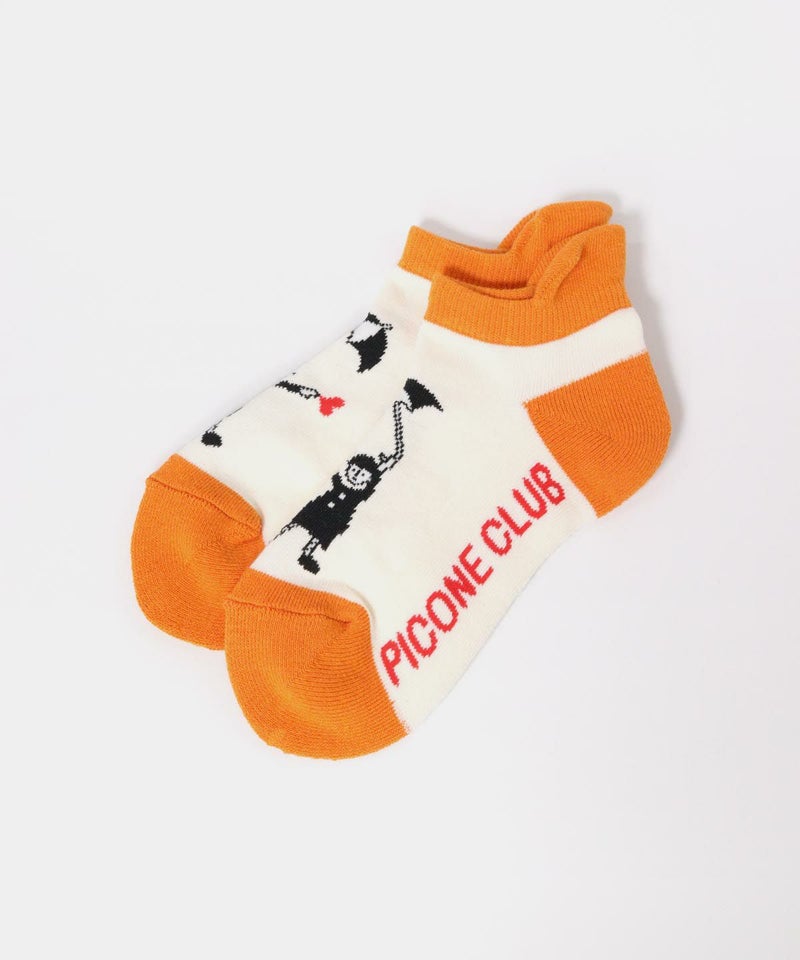 ソックス（ホワイト×オレンジ）