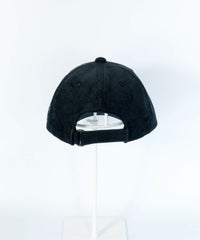 コーデュロイ刺繍キャップ後（ブラック）
