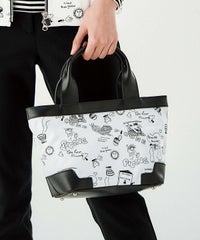モノトーン総柄カートバッグ