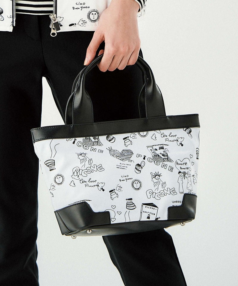 モノトーン総柄カートバッグ