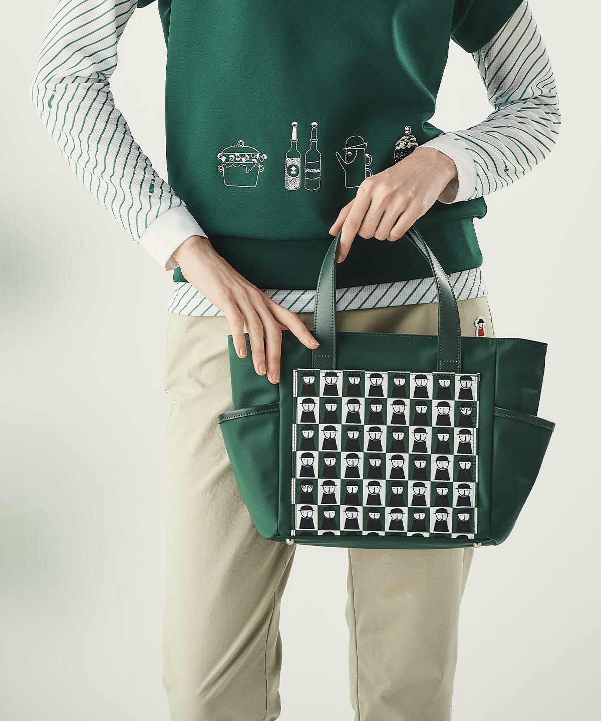 ブロックチェックピコ柄カートバッグ|ピッコーネクラブ - ゴルフウェア