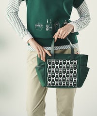 ブロックチェックピコ柄カートバッグ