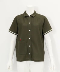 トリコットメッシュ速乾シャツ（カーキ）