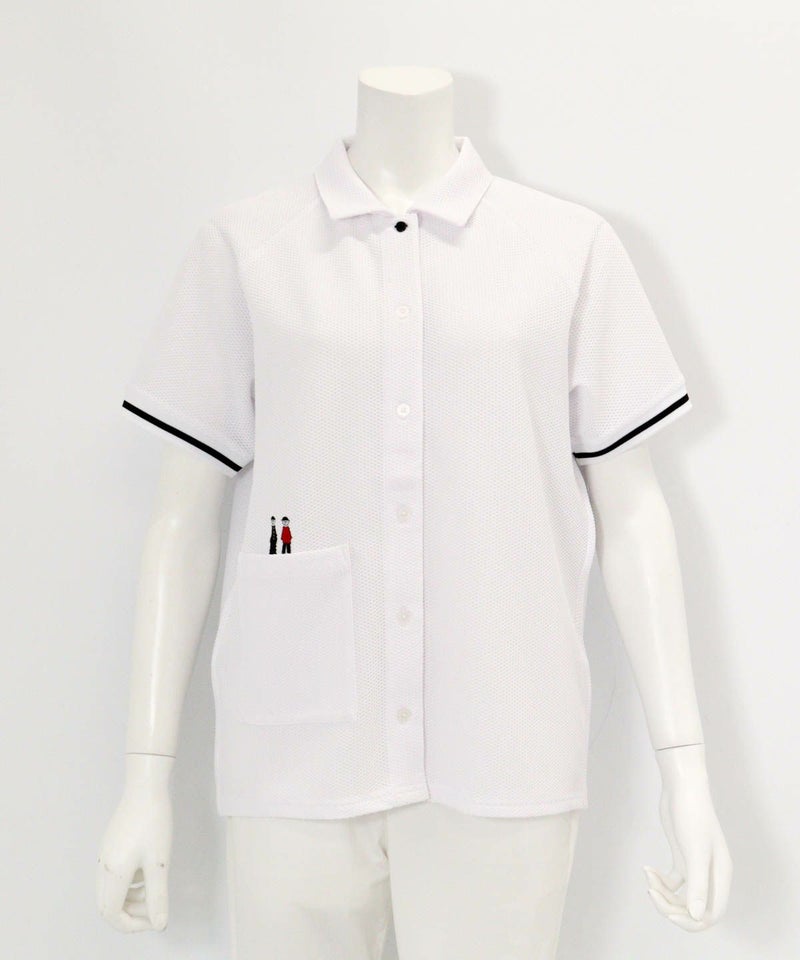 トリコットメッシュ速乾シャツ（ホワイト）