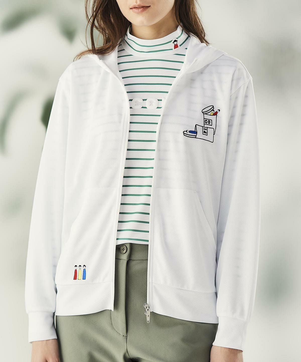 UVフードジップパーカー（モデル着用）