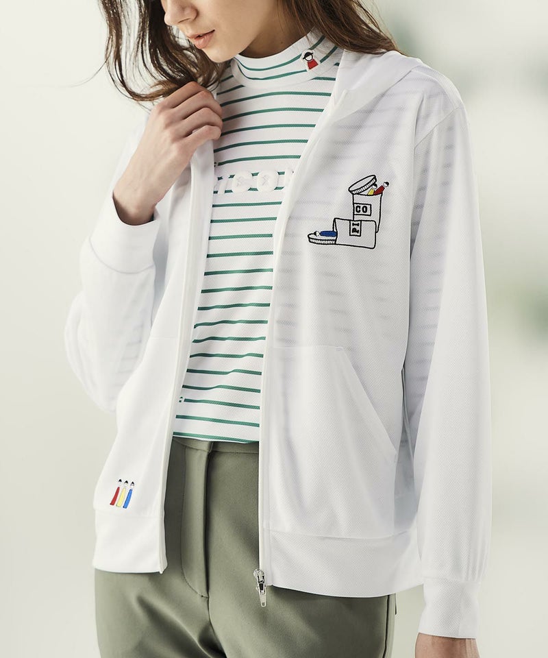 UVフードジップパーカー（モデル着用）