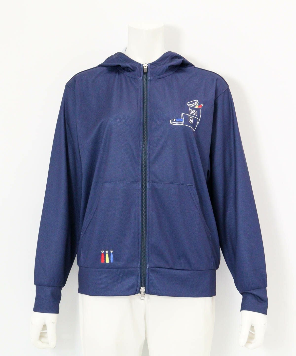 UVフードジップパーカー（ネイビー）