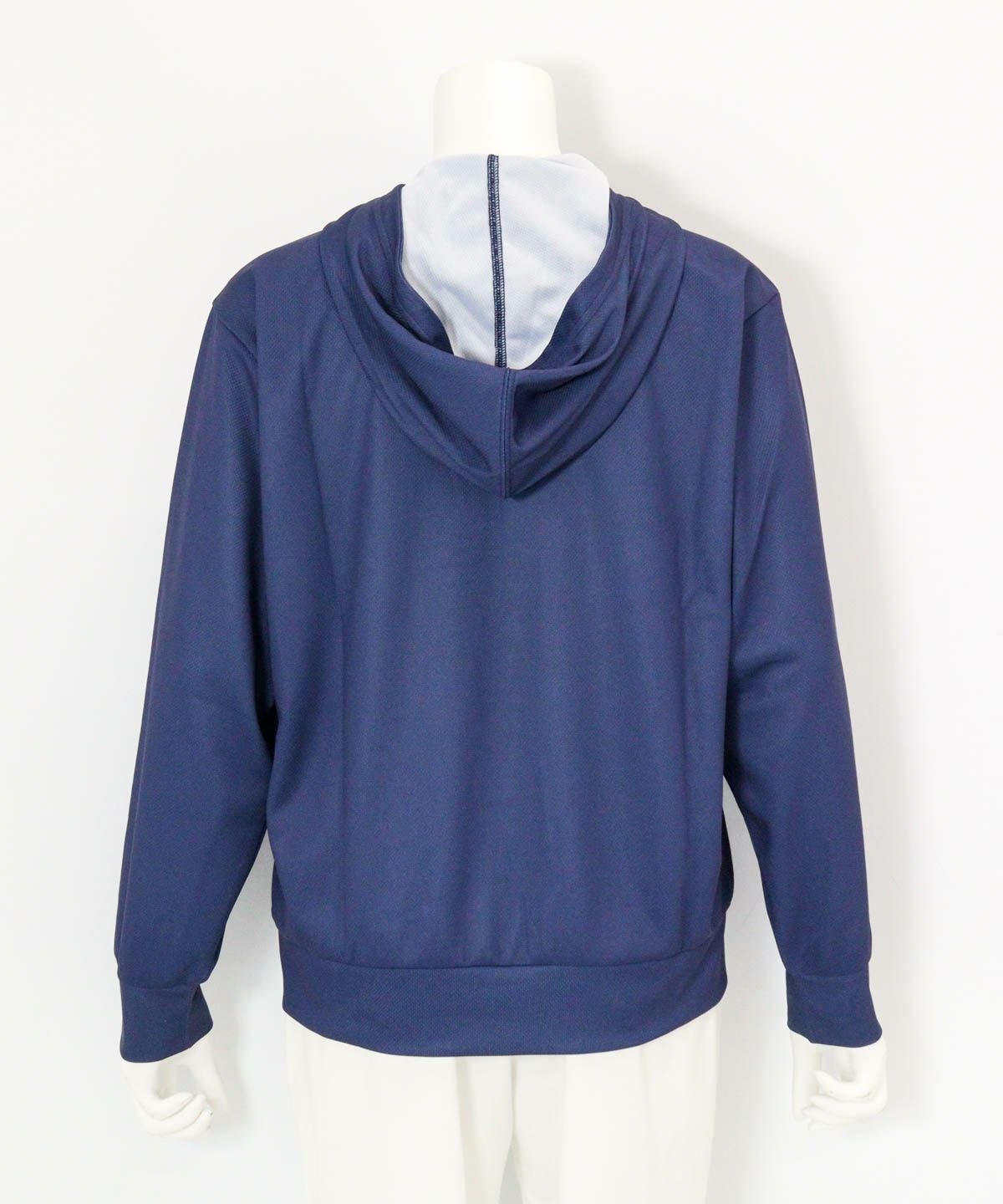 UVフードジップパーカー（ネイビー）後ろ