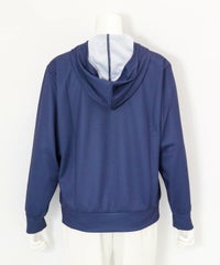 UVフードジップパーカー（ネイビー）後ろ