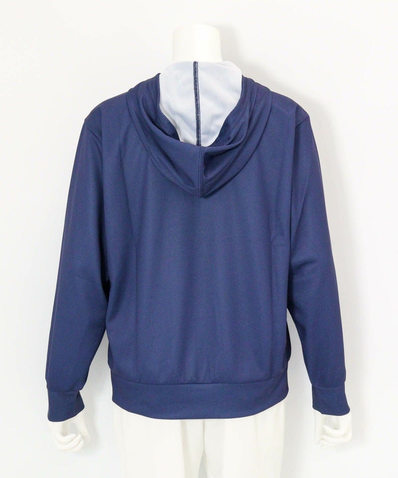 UVフードジップパーカー（ネイビー）後ろ
