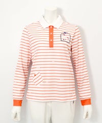 ピコボーダーポロシャツ（オレンジ）