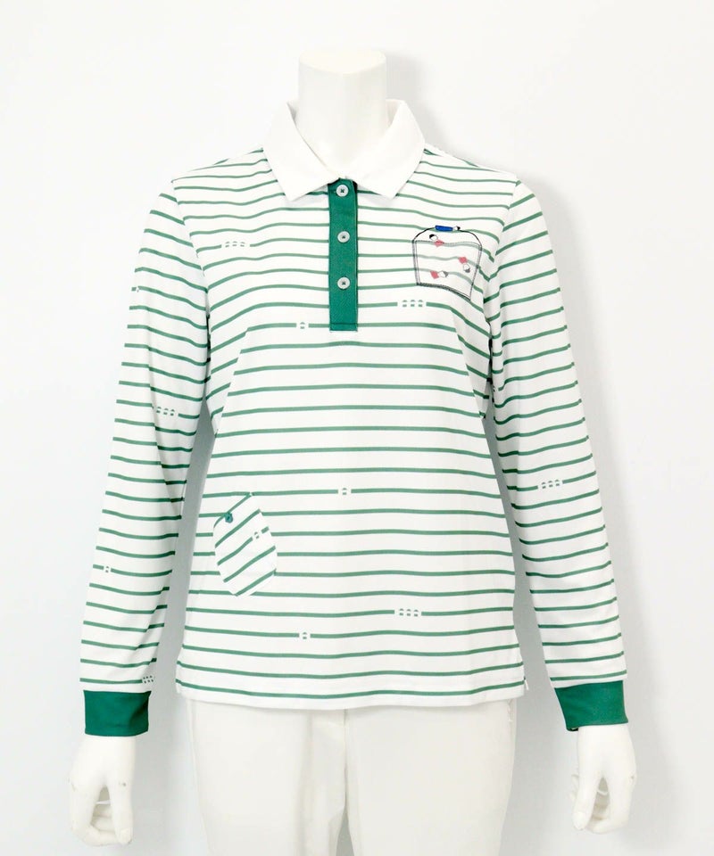 ピコボーダーポロシャツ（グリーン）