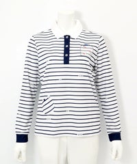 ピコボーダーポロシャツ（ネイビー）