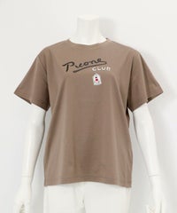 コットン100％UV冷感プリントTシャツ（ブラウン）