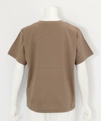 コットン100％UV冷感プリントTシャツ（ブラウン）後ろ