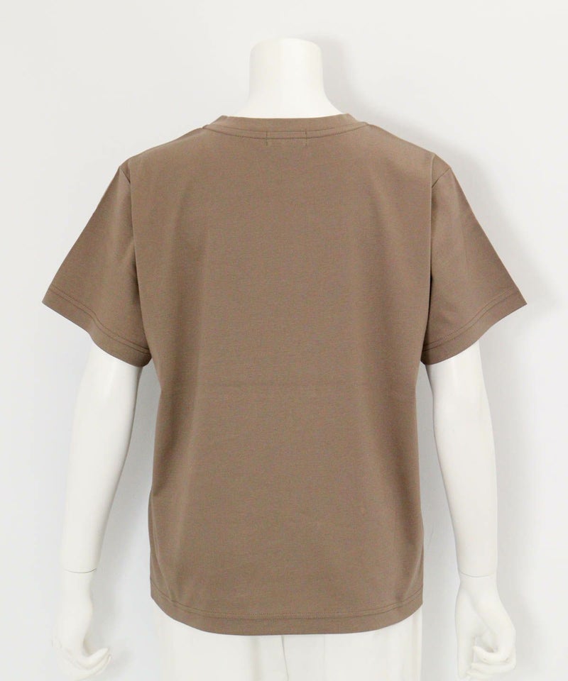 コットン100％UV冷感プリントTシャツ（ブラウン）後ろ