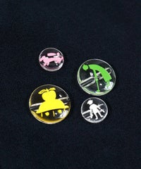 リアボタン型チャーム（ネイビー）