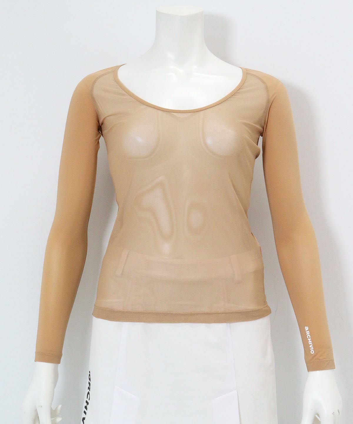 UV冷感メッシュ切替インナー（ベージュ）