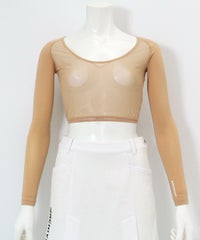 UV冷感メッシュ切替ショート丈インナー（ベージュ）