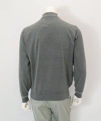 【メンズ】ポイント刺繍起毛ハイネックプルオーバー後（グレー）