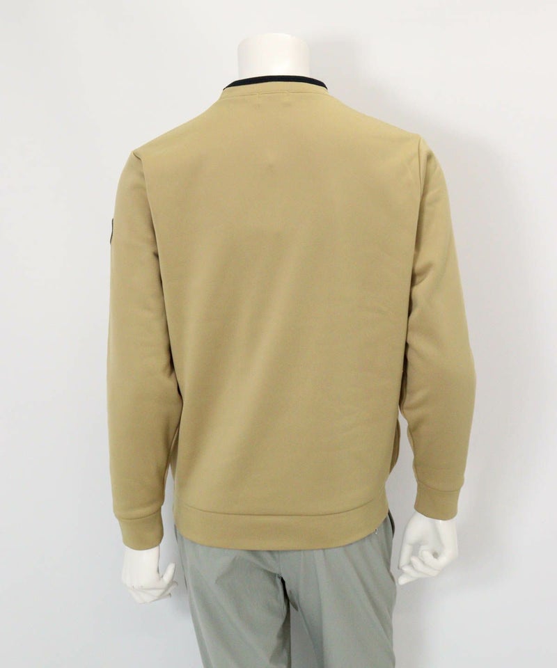 【メンズ】裏起毛ジャージープルオーバー後（ベージュ）