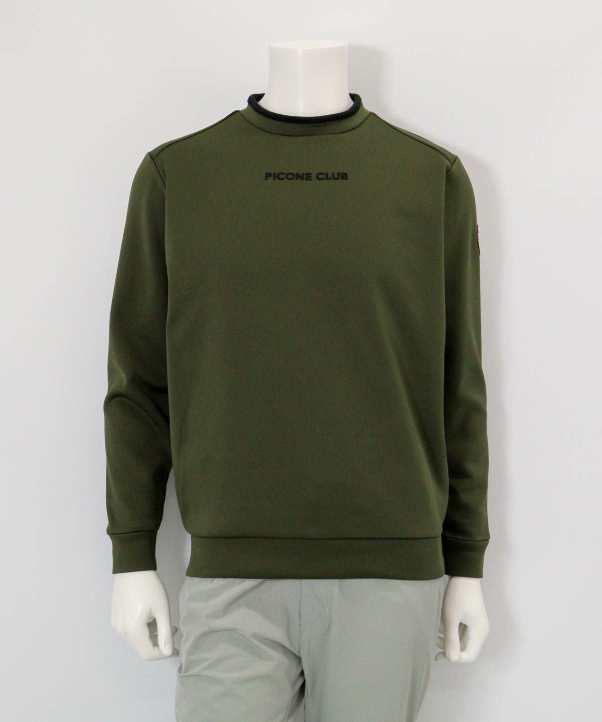 【メンズ】裏起毛ジャージープルオーバー（カーキ）