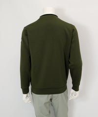 【メンズ】裏起毛ジャージープルオーバー後（カーキ）