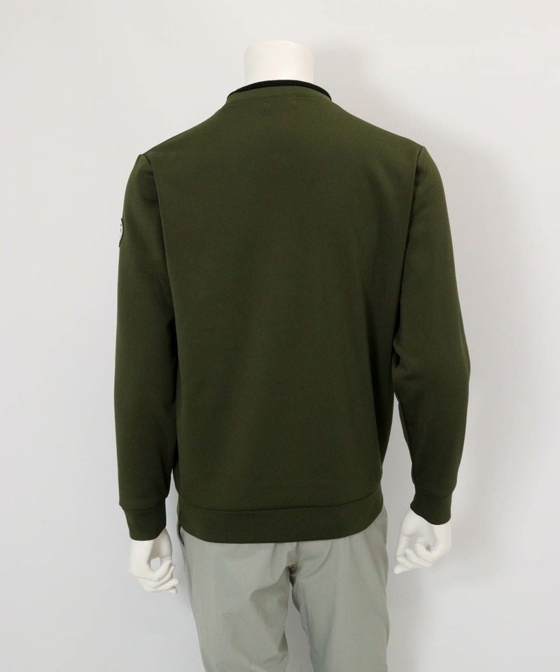 【メンズ】裏起毛ジャージープルオーバー後（カーキ）