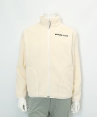 【メンズ】ボアジップブルゾン(ホワイト)前