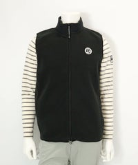 制電フリースジップベスト(ブラック)前