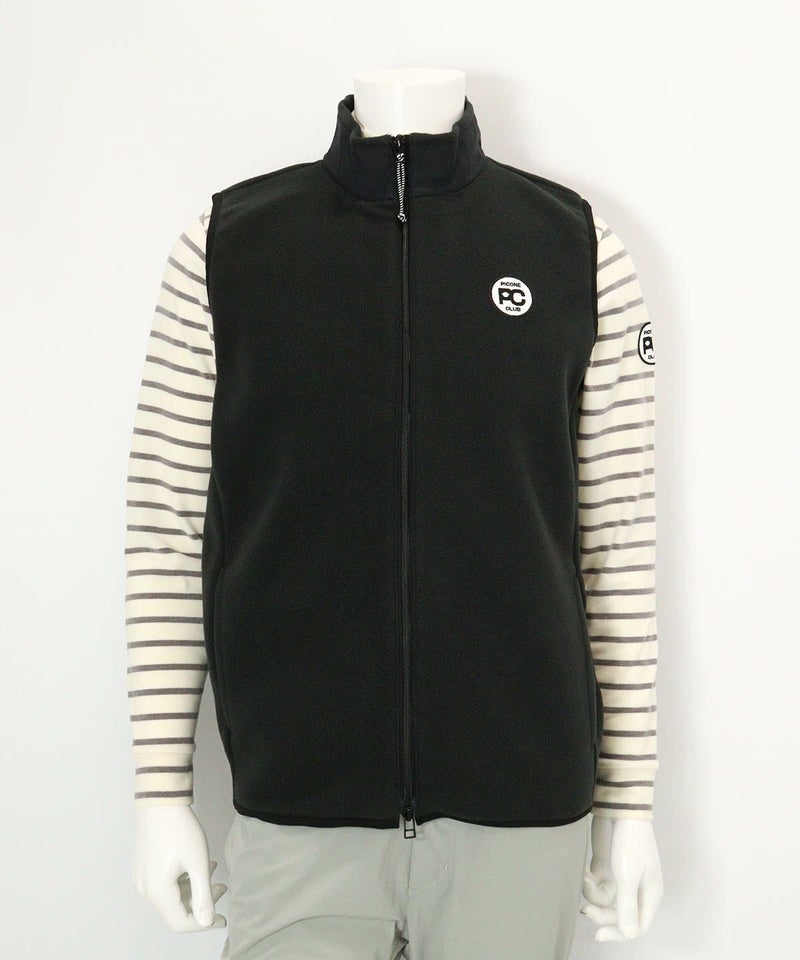 制電フリースジップベスト(ブラック)前