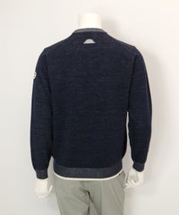 ウール混スウェット風ニット(ネイビー)後ろ