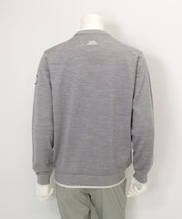 ウール混スウェット風ニット(グレー)後ろ