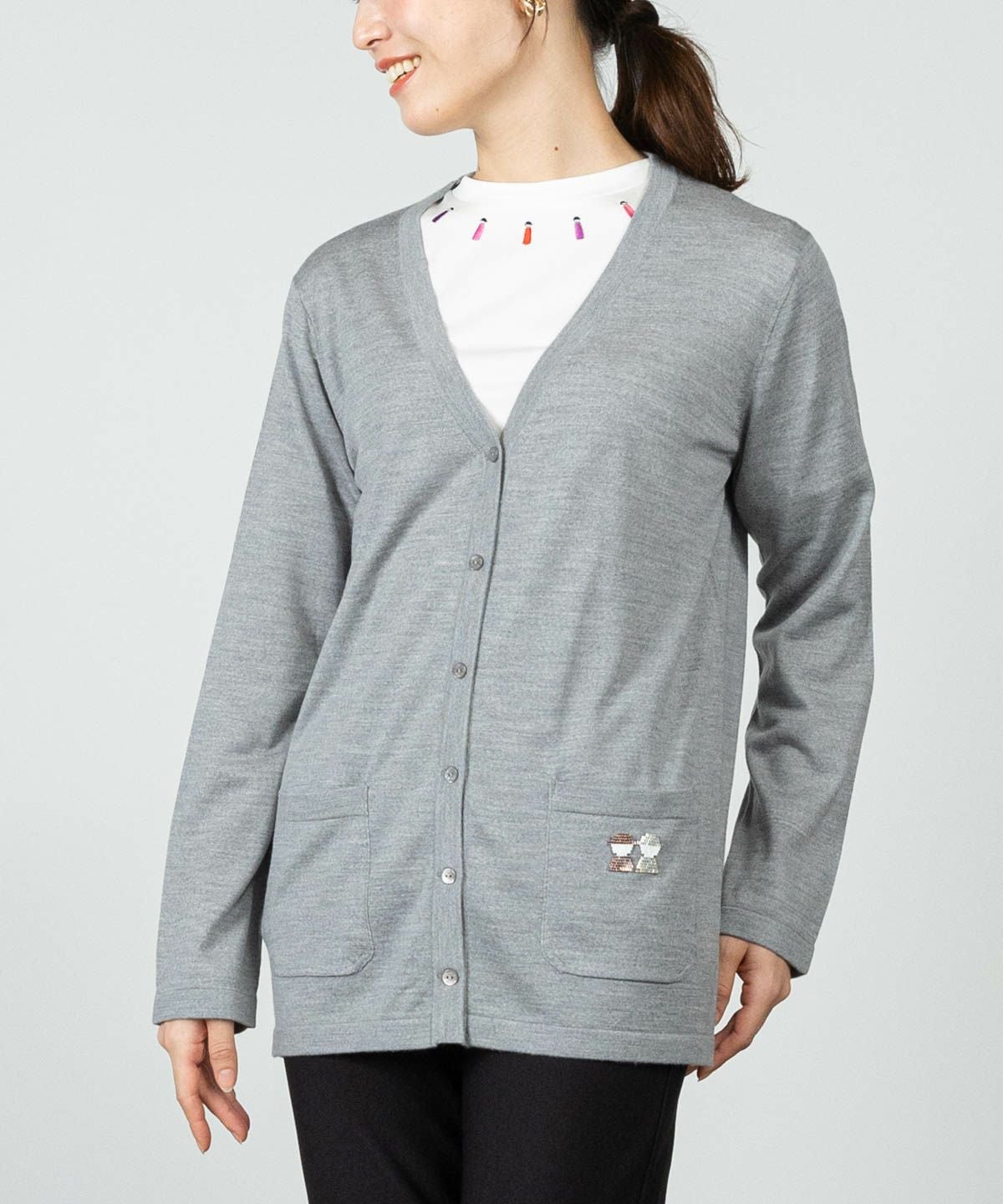 モデル着用画像（ライトグレー）