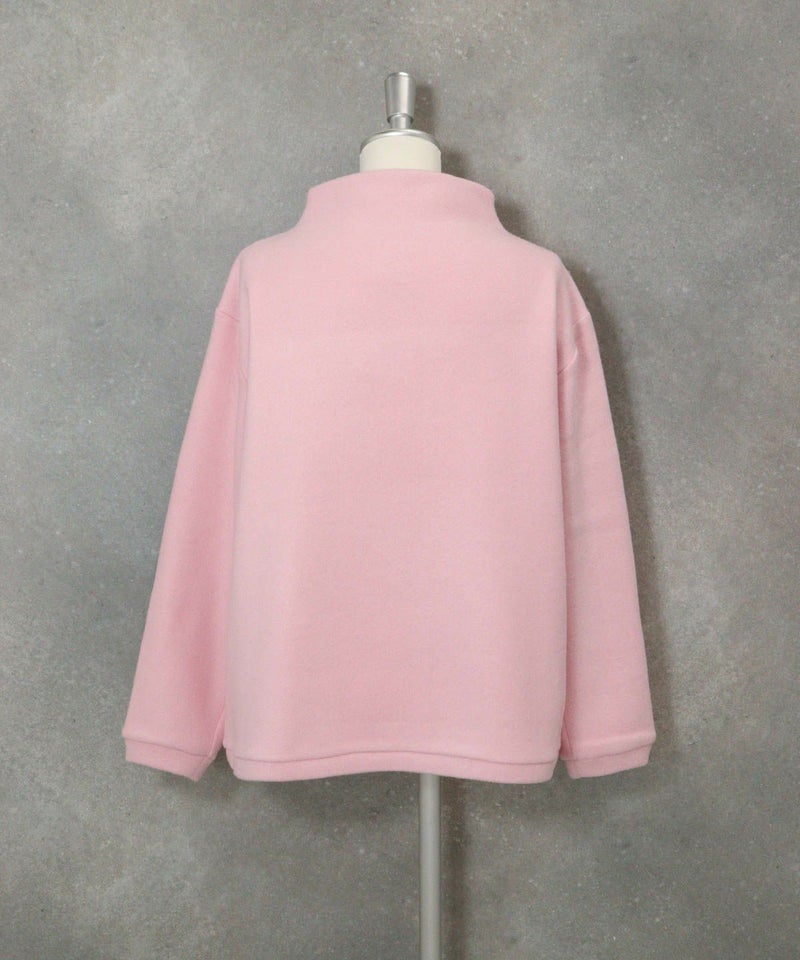 【WEB限定商品】シルク100％フリースプルオーバー(ピンク)後ろ