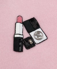 ビーズワッペン(ピンク)