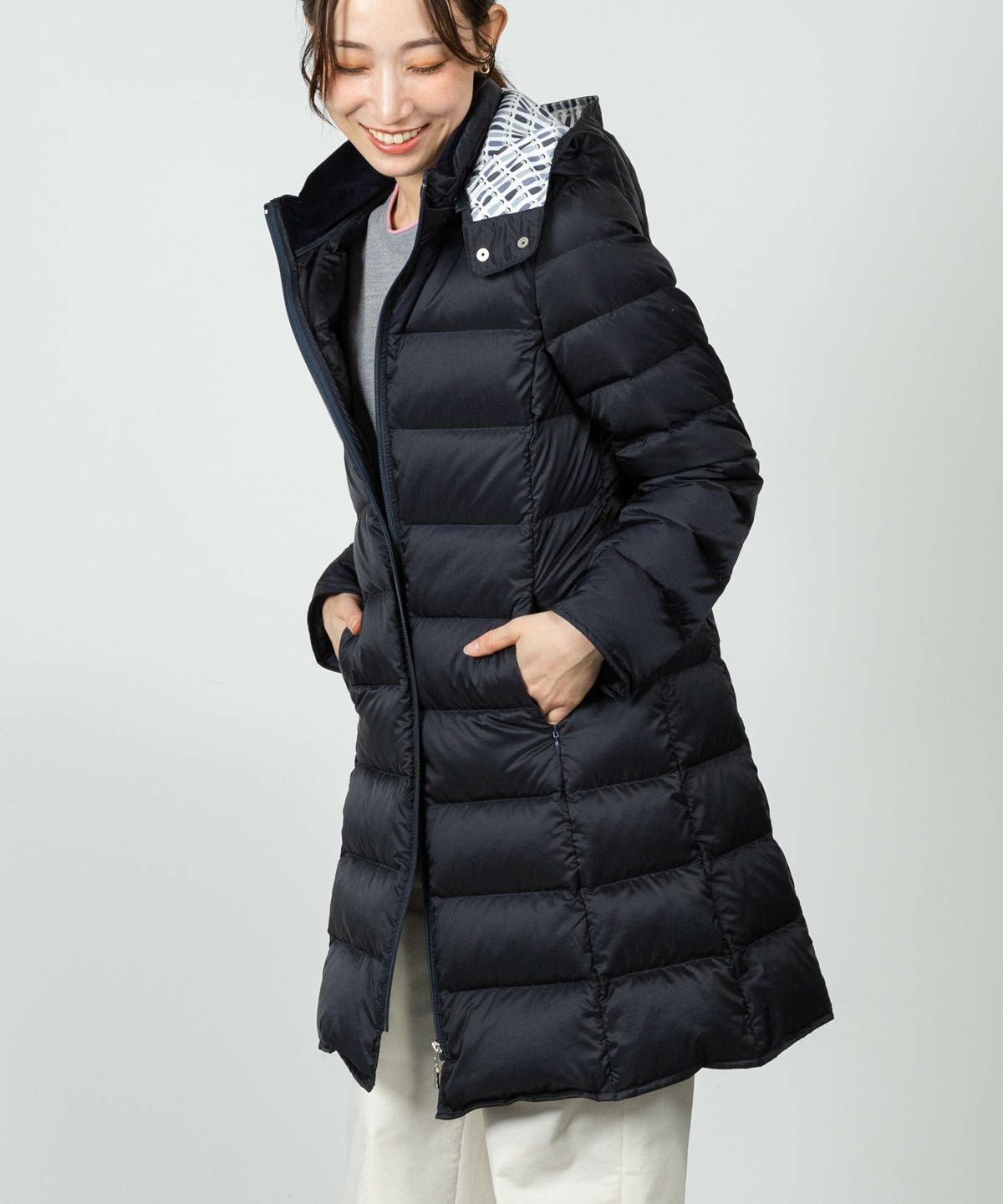 ピッコーネ ウールフーデッドコート 大きいサイズ スタジオピッコーネ コート - 30代・40代・50代・60代の婦人服通販