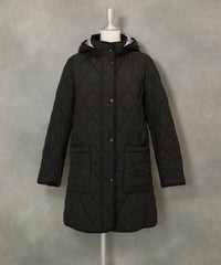 【オンラインストア・店舗限定商品】ダイヤキルト中綿コート(ブラック)前