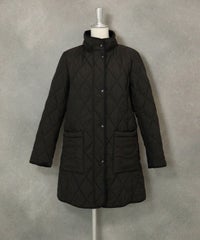 【オンラインストア・店舗限定商品】ダイヤキルト中綿コート(ブラック)前