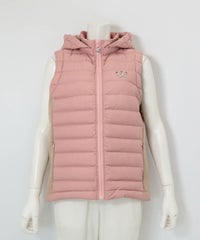 【オンラインストア・店舗限定商品】サイド切替ダウンベスト（ピンク）