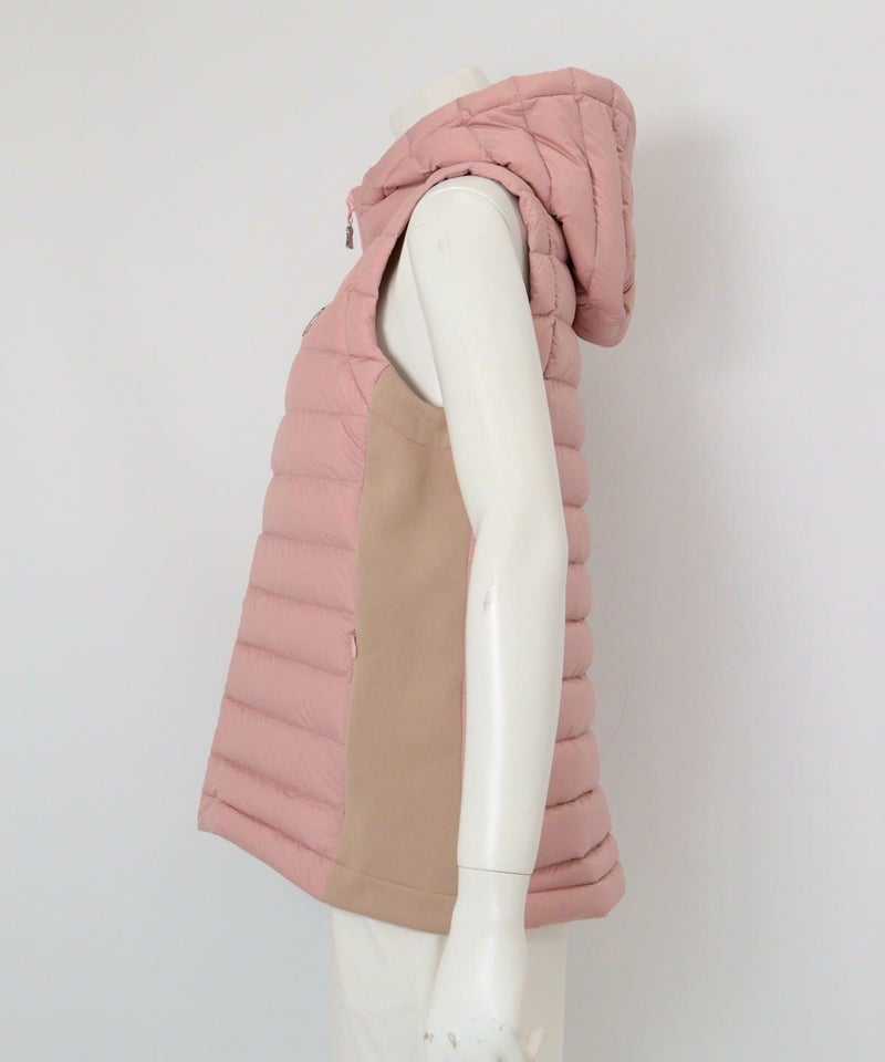 【オンラインストア・店舗限定商品】サイド切替ダウンベスト横（ピンク）